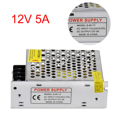 

Gobestart AC 110V-220V TO DC 12V 5A Switch Power Supply Adapter
