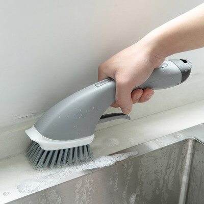

Gobestart Add Liquid Cleaning Brush Kitchen Bathroom Corner Dusting Brush