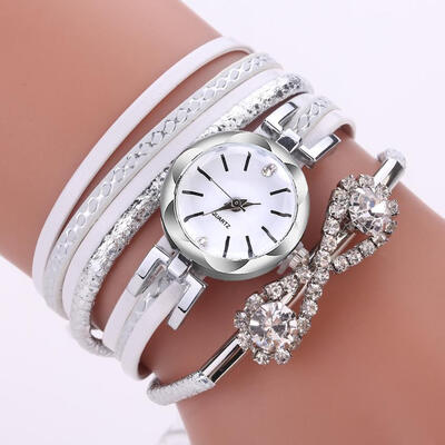 

2018 Bracelet Stainless Steel luxury Wrist Watch Analog Alloy Gift Quartz Leather Womens Unisex Retro Casual Faux Watch D