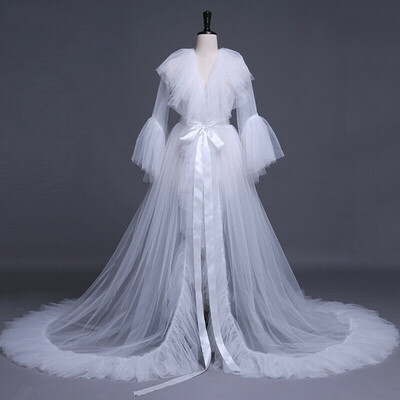 

Women Sexy Lingerie Long Lace Dress Sheer Gown See Through Kimono Robe Sleepwear