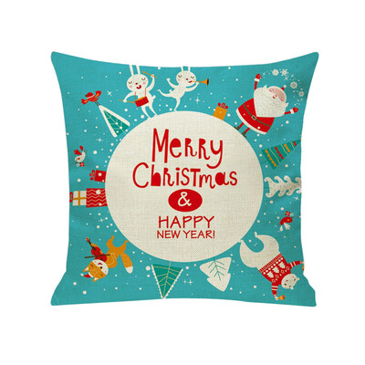 

Toponeto New Christmas Cotton Linen Pillow Case Sofa Cushion Cover Home Decor