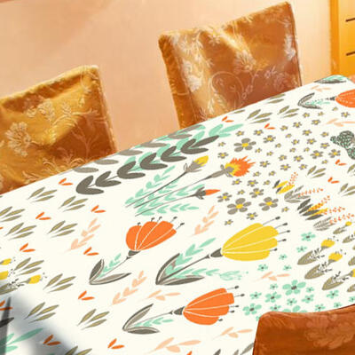 

Greensen Cotton&Linen Table Flower Cloth Dining Kitchen Table Cover Protector Decor