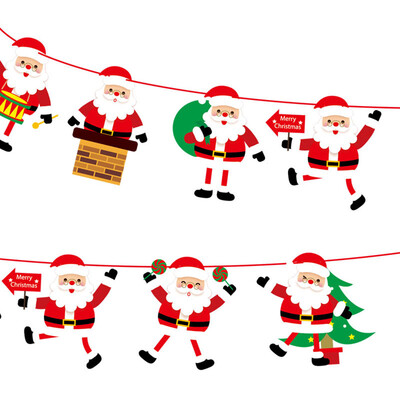 

Tailored Christmas Paperboard Pennant Flags Banners Hanging Buntings Garland Banner