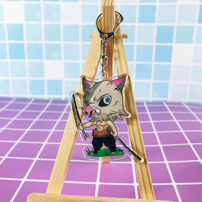 

Fat Bear Anime Demon Kimetsu no Yaiba rubber Keychain Key Ring Gift