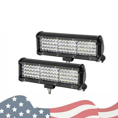 

2Pcs 9" INCH 288W LED LIGHT BAR SPOT BEAM QUAD ROW SUV DRIVING OFFROAD ALUMINUM