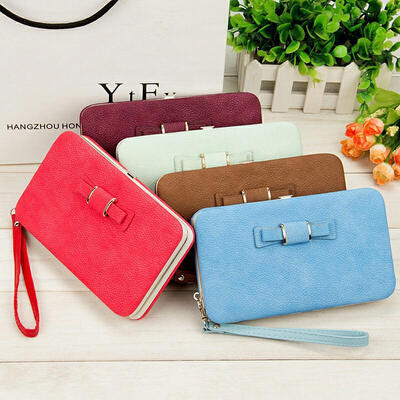 

Fashion Bow Tie Women Wallet Leather Wallet Female Large Capacity Women Purse Wallets Clutch