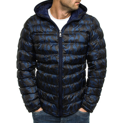 

Mens Cotton Jacket Hooded Casual Large Size Cotton Mens Padded Coat Winter New