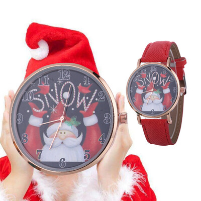 

Christmas Pattern Ladies Watch back Quartz Fashion Clock Montre Homme Relogio Feminino Watches For Woman 2018 F