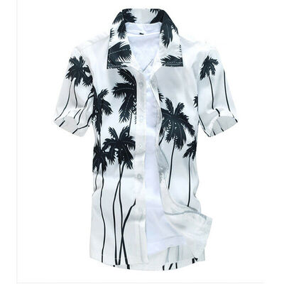 

Mens Summer Hawaiian Beach Short Sleeve Quick-drying Shirt Casual Beach