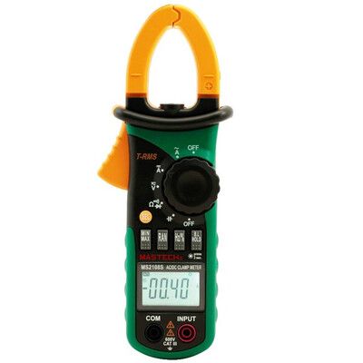 

MASTECH MS2108S True RMS 6600 counts Digital AC DC Current 600A Clamp Meter Multimeter Capacitance Frequency Inrush Tester