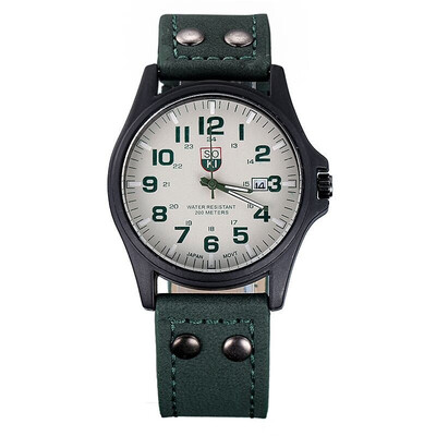 

Explosion Scrub Belt Mens Watch Digital Scale with Calendar Quartz Watch