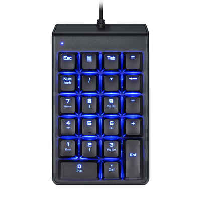

Mechanical Numeric Keypad Red Switch Keyboard Wired Backlight Gaming Key 22 keys Mini Numpad Portable Extended