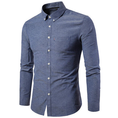 

Luxury Mens Long Sleeve Casual Blouse Business Wedding Formal Slim Shirt Top
