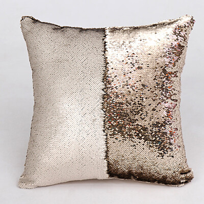 

Siaonvr DIY Two Tone Glitter Sequins Throw Pillows Decorative Cushion Covers