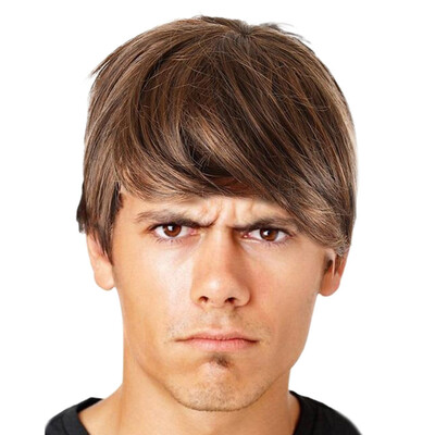 

Gobestart Three Colors Optional Fashion Man Short Cruly Mens Wig Party Wig Cool Wig