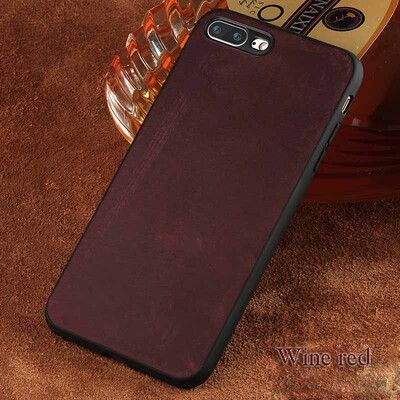 

Leather phone case iPhone5 6 7 8s plus protective case high-grade crazy horse leather all-inclusive for x xs max xr phone case