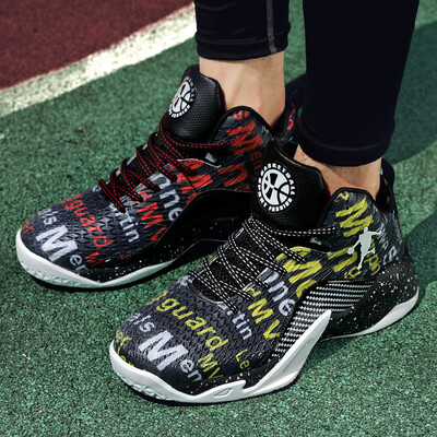 

Basketball shoes mens high-top boots mesh breathable shock absorption non-slip wear-resistant solid bottom running shoes