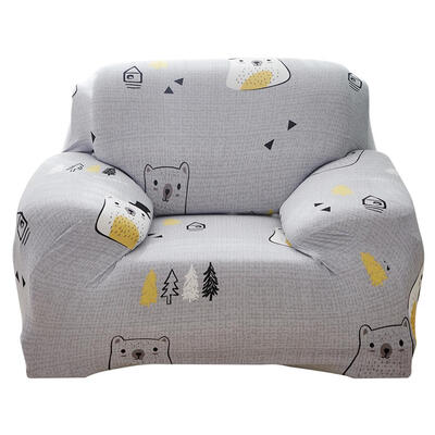 

Cute Bear Printed Tight Couch Wrap Stretchable Thin Slipcovers Sofa Cover
