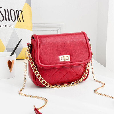 

On the new small bag girl fashion chain slanted bag Xiao Xiang Feng round bag Lingge hundred lap shoulder bag