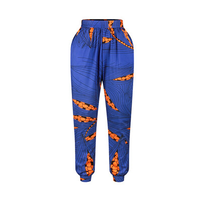 

Women Fashion Elastic High Waist Pants Casual Ethnic Style Printed Trousers New