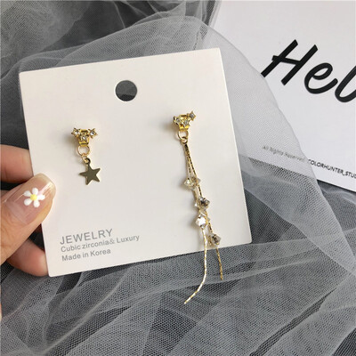 

Aretes de mujer modernos 2018 new design star moon pendant earrings fashion wild minimalist jewelry Korean earrings for women