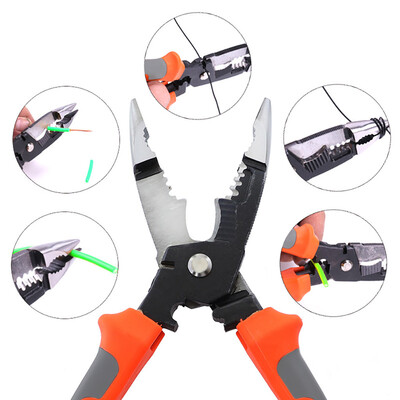 

Siaonvr 6-in-1 Multi-Function Pliers Wire Stripper Long Nose Pliers Hand Tool NEW