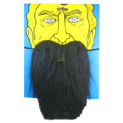 

Funny Fake Arab Beard Black Grey Goatee False Disguise Fancy Dress Costume for Halloween Cosplay Mustache Props Party Supplies