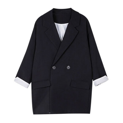 

Korean Slim Lapel Blazer Outwear Fashion Women casual Long Sleeve jacket with pocket 2019 Spring Autumn New