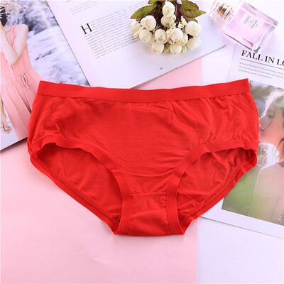 

Large size bag hips red underwear womens large size breathable briefs