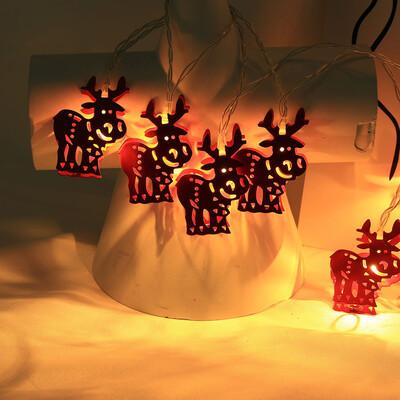 

Tailored Iron Deer Battery 2M String Lights 10 LED Outdoor Indoor Christmas Tree Xmas