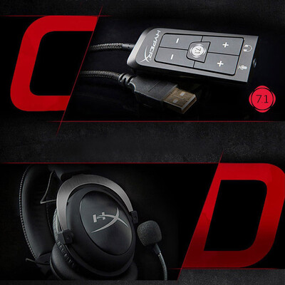 

Kingston HyperX Cloud II Professional Esport Gaming Headset 71 Virtual Surround Sound Noise Cancelling for PC & PS4 Headphone Ear