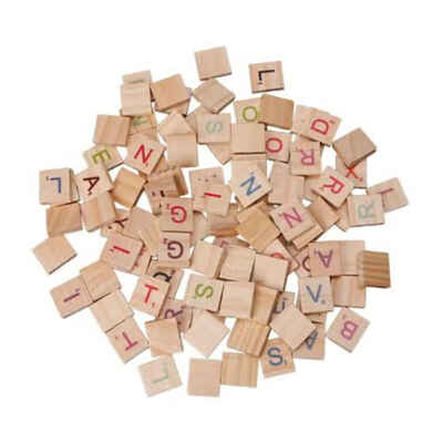 

100 Pieces Wooden Scrabble Tiles Alphabet Toys Wooden Letters Tiles Alphabet Crafts Wood For Kids