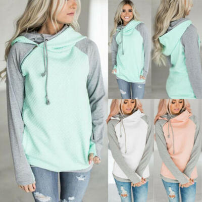 

US Womens Casual Pullover Jumper Hoodie Long Sleeve Sweatshirt Tops Blouse