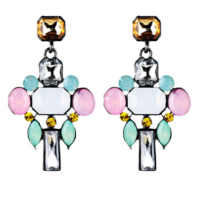 

Style Earrings Earrings Vintage Luxury Gem Vintage Earrings Exaggerated Stylish Diamond Gem Earrings