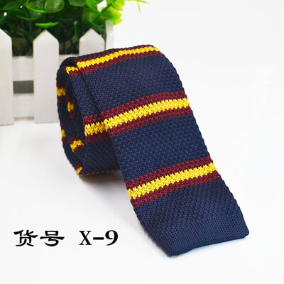

Knit flat striped tie 5CM narrow section mens business tie direct