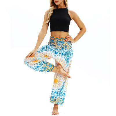 

Women Harem Pants Floral Hippie Baggy Sports Yoga Boho Loose Casual Trousers Gym