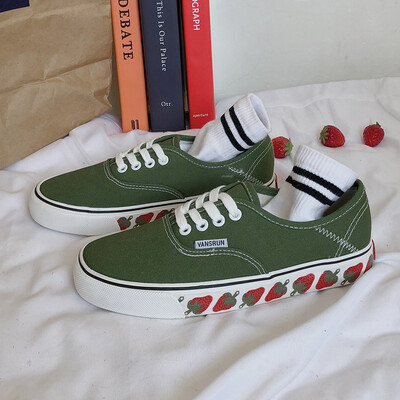 

Spring Female Shoes Canvas Shoes Student Hundreds of Korean Version Uzzang Retro-Hong Kong Footwear Female Board Shoes