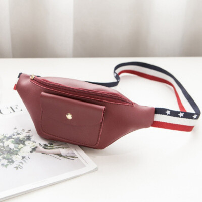 

Women Fashion Waist Bag Women PU Leather Graphic Print Fanny Pack Belt Cashier Pouch