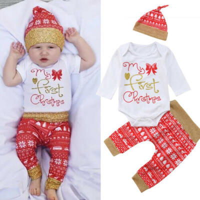 

Christmas Infant Baby Boy Girl Clothes Romper Jumpsuit BodysuitPants Outfit Set