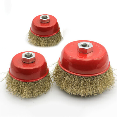 

1X M14 Steel Wire Brushes Wheel Cup Metal Cleaning Rust Removal Sanding Grinding