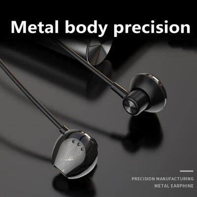 

ROCK SPACE Wired Earbuds 35mm In-ear Earphones HD Stereo Noise Cancelling Headphones With Mic-Black