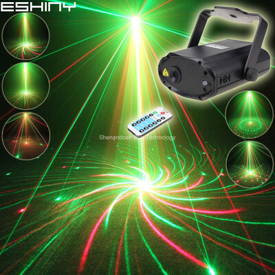 

ESHINY Remote Mini R&G Laser Big 8 Patterns Projector Dance Disco Bar Family Party Xmas Stage Lights DJ Light Show T20