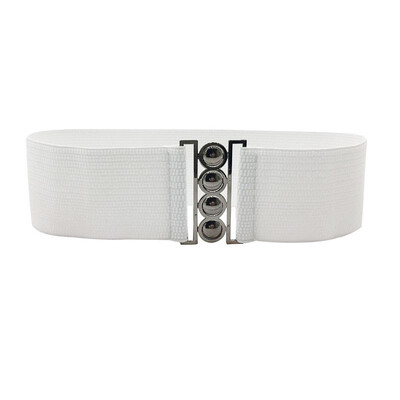 

Women Fashion Stretch Buckle Waist Belt Wide Elastic Cinch Corset Waistband