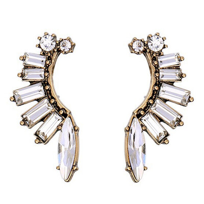 

Geometric Transparent Crystal Stud Earrings Fashion Jewelry Accessories Gift for Women & Girls