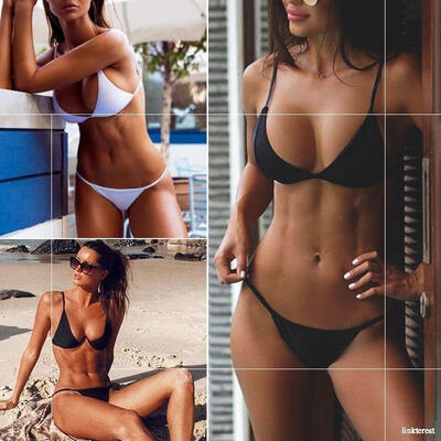 

Swimwear Women Triangle Bikini Set Bandage Push-Up Swimsuit Bathing Beachwear