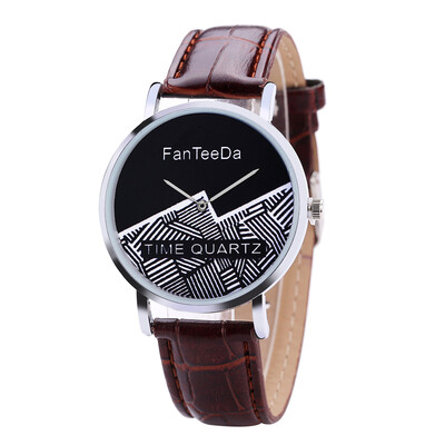 

Fanteeda FD101 Men 40 MM Face Analog Quartz Leather Strap Wrist Watch