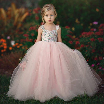 

Pageant Flower Girl Dress Kids Fancy Wedding Bridesmaid Gown Formal Dresses