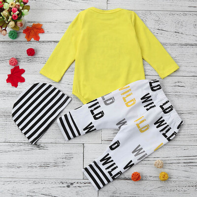 

Fashion Newborn Infant Baby Girl Boy Letter Print TopsPants Outfits Clothes Set