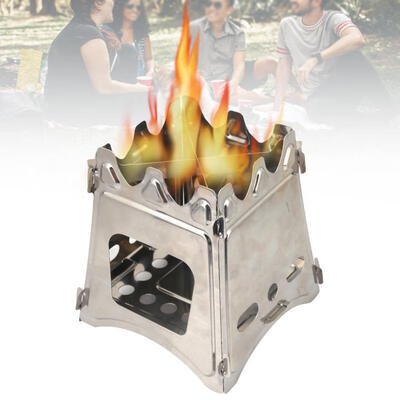 

Greensen Portable Outdoor Camping Wood Stove Folding Stainless Steel Wood Burning Stoves