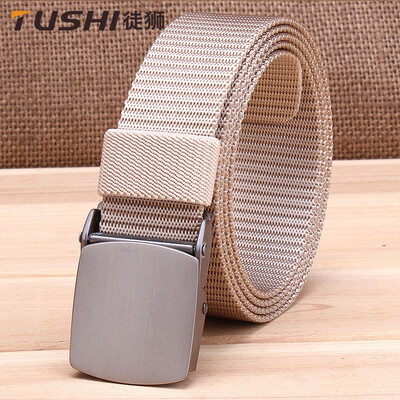 

Sports outdoor canvas belt belt male automatic buckle youth student nylon smooth buckle casual belt